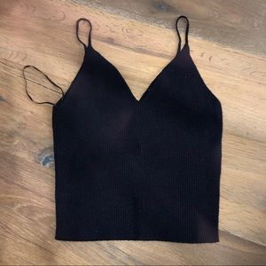 LA HEARTS Navy Crop top